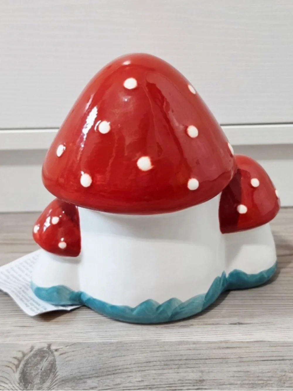 Target Bullseye Playground Light Up Ceramic Mushroom House Red White Fall Decor
